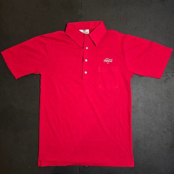 Vintage 1980s Authentic Riverside made in tee USA Coca-Cola Workwear - Picture 1 of 4